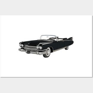 Black Vintage Luxury Car Posters and Art